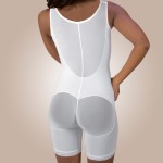 Mid-Thigh Molded Buttocks High-Back Girdle with Bra, Zippered