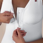 Mid-Thigh Molded Buttocks High-Back Girdle with Bra, Zippered